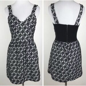 Topshop Black Floral Lace Sleeveless Mini Dress 2